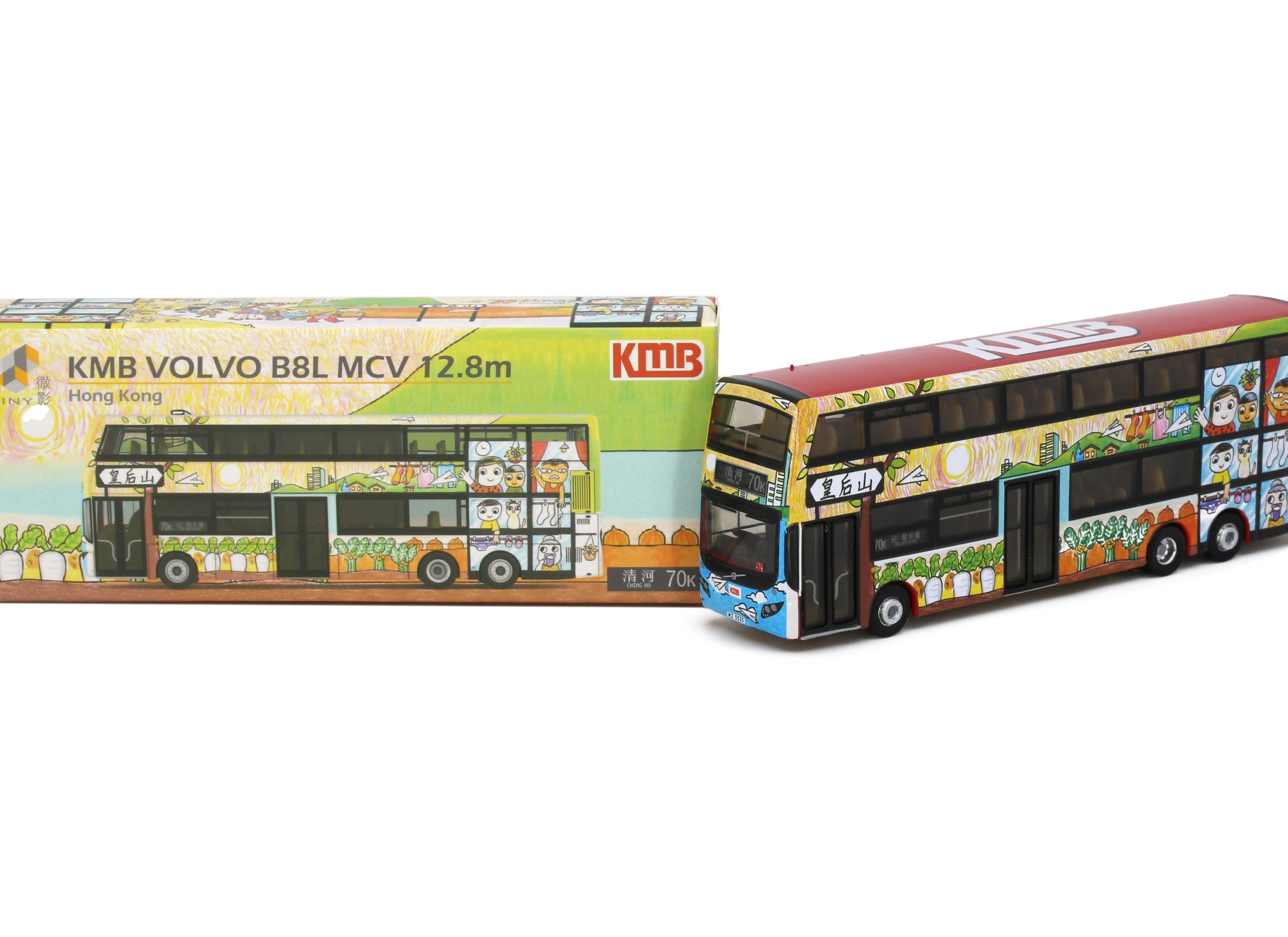 Tiny City Die-cast Model Car - KMB VOLVO B8L MCV 12.8m (70K) Queen's Bus