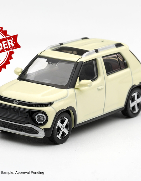 (Pre-order) Mini GT #1385 Hyundai Casper Butter Cream Yellow Pearl Diecast Model