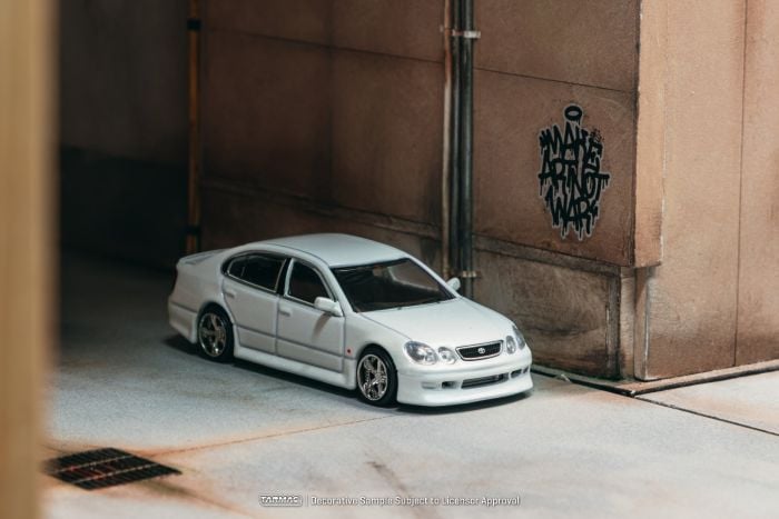 (Pre-order) Tarmac Works 1/64 VERTEX Toyota Aristo JZS161 White Diecast Car