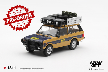 (Pre-order) Mini GT #1311 Range Rover 1981 Camel Trophy N.Sudmann & F.Hofmann