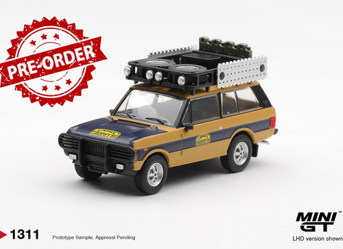 Load image into Gallery viewer, (Pre-order) Mini GT #1311 Range Rover 1981 Camel Trophy N.Sudmann &amp; F.Hofmann
