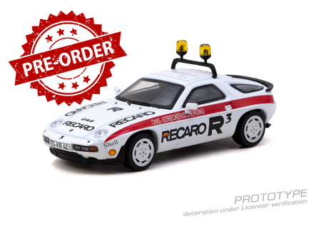 (Pre-order) Tarmac Works 1/64 Porsche 928 S Safety Car Global64 Diecast Model