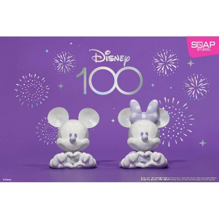Soap Studio Disney 100th Anniversary Mickey and Minnie Heart Mini PVC Busts