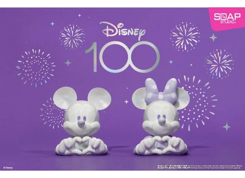 Load image into Gallery viewer, Soap Studio Disney 100th Anniversary Mickey and Minnie Heart Mini PVC Busts
