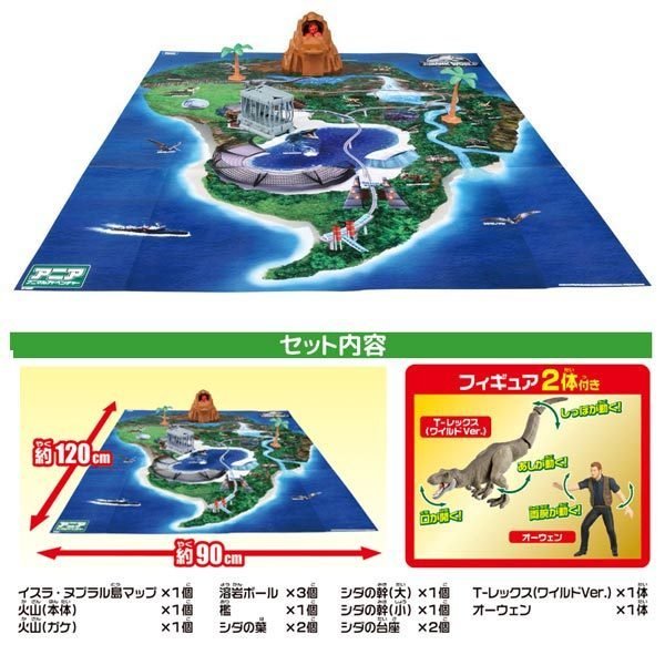 Takara Tomy Ania Jurassic World -  Big Dinosaur Kingdom Map  (Play Set)