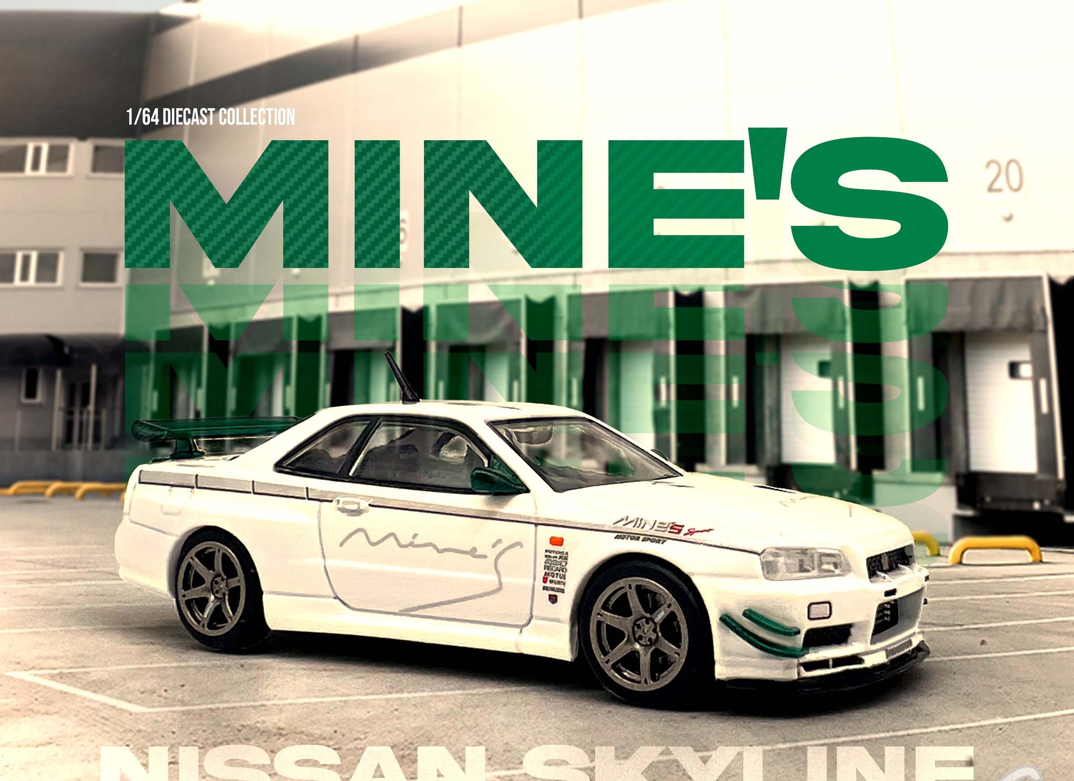 INNO64 MODEL 1/64 NISSAN SKYLINE GT-R (R34) V-SPEC Tuned by "MINE'S"