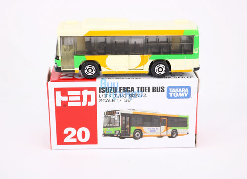Load image into Gallery viewer, Takara Tomy TOMICA No.20 Isuza Erga Toei Bus Scale 1/136 Diecast Model Car
