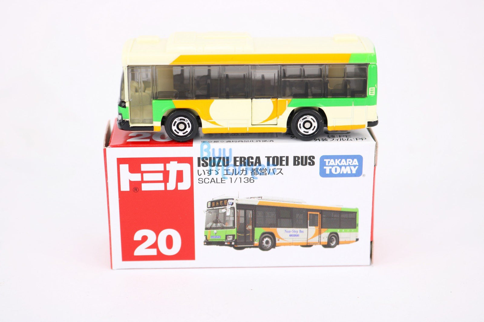 Takara Tomy TOMICA No.20 Isuza Erga Toei Bus Scale 1/136 Diecast Model Car