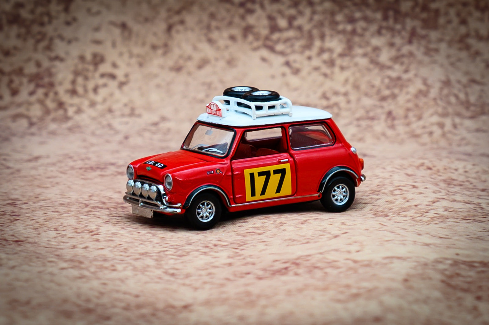 TINY Hong Kong #177 Mini Cooper Rally Red Mk1 Scale 1:50 Diecast Mini  Car