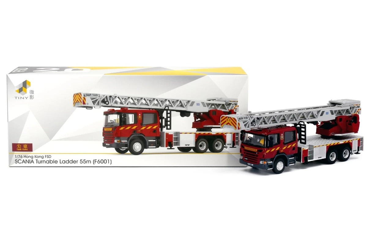 Tiny City 199 Die-cast Model Car - Scania HKFSD Turntable Ladder 55M (F6001)