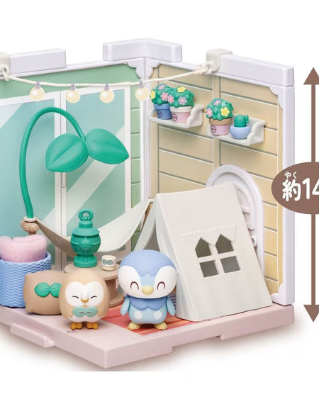 Takara Tomy Pokemon PokePiece House Velamping Terrace Rowlet & Piplup Set