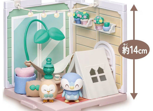 Load image into Gallery viewer, Takara Tomy Pokemon PokePiece House Velamping Terrace Rowlet &amp; Piplup Set
