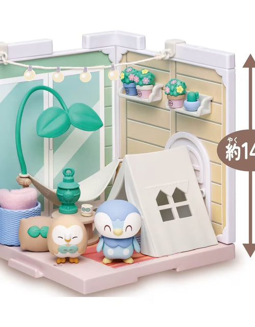 Load image into Gallery viewer, Takara Tomy Pokemon PokePiece House Velamping Terrace Rowlet &amp; Piplup Set
