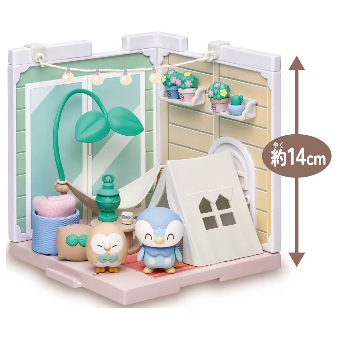 Takara Tomy Pokemon PokePiece House Velamping Terrace Rowlet & Piplup Set