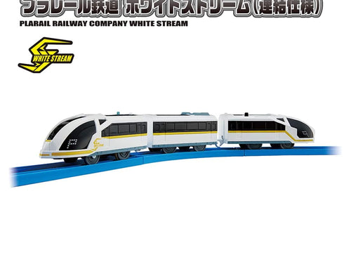 Load image into Gallery viewer, Takara Tomy Plarail S-20 Plarail Train White Stream (Connecting Type) 3-Car Set
