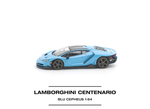 Load image into Gallery viewer, (Pre-order) POP RACE 1/64 LAMBORGHINI CENTENARIO BLU CEPHEUS Diecast Model Car
