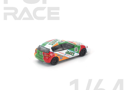 Load image into Gallery viewer, (Pre-order) POP RACE 1/64 HONDA CIVIC (EG6) JACCS Diecast Model Car #PR640465

