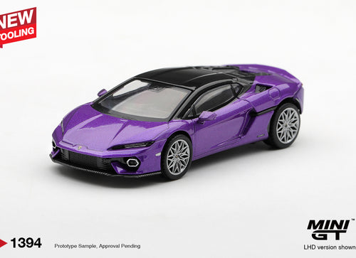 Load image into Gallery viewer, (Pre-order) Mini GT #1394 Lamborghini Temerario Viola Pasifae RHD Diecast Model
