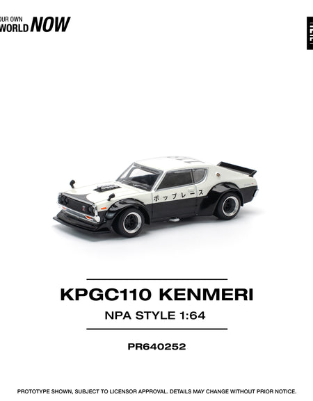 POPRACE 1/64 SKYLINE GT-R V8 DRIFT (KENMERI) - NPA STYLE Model Car