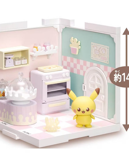Takara Tomy Pokemon PokePiece House Kitchen Milcery & Pikachu set