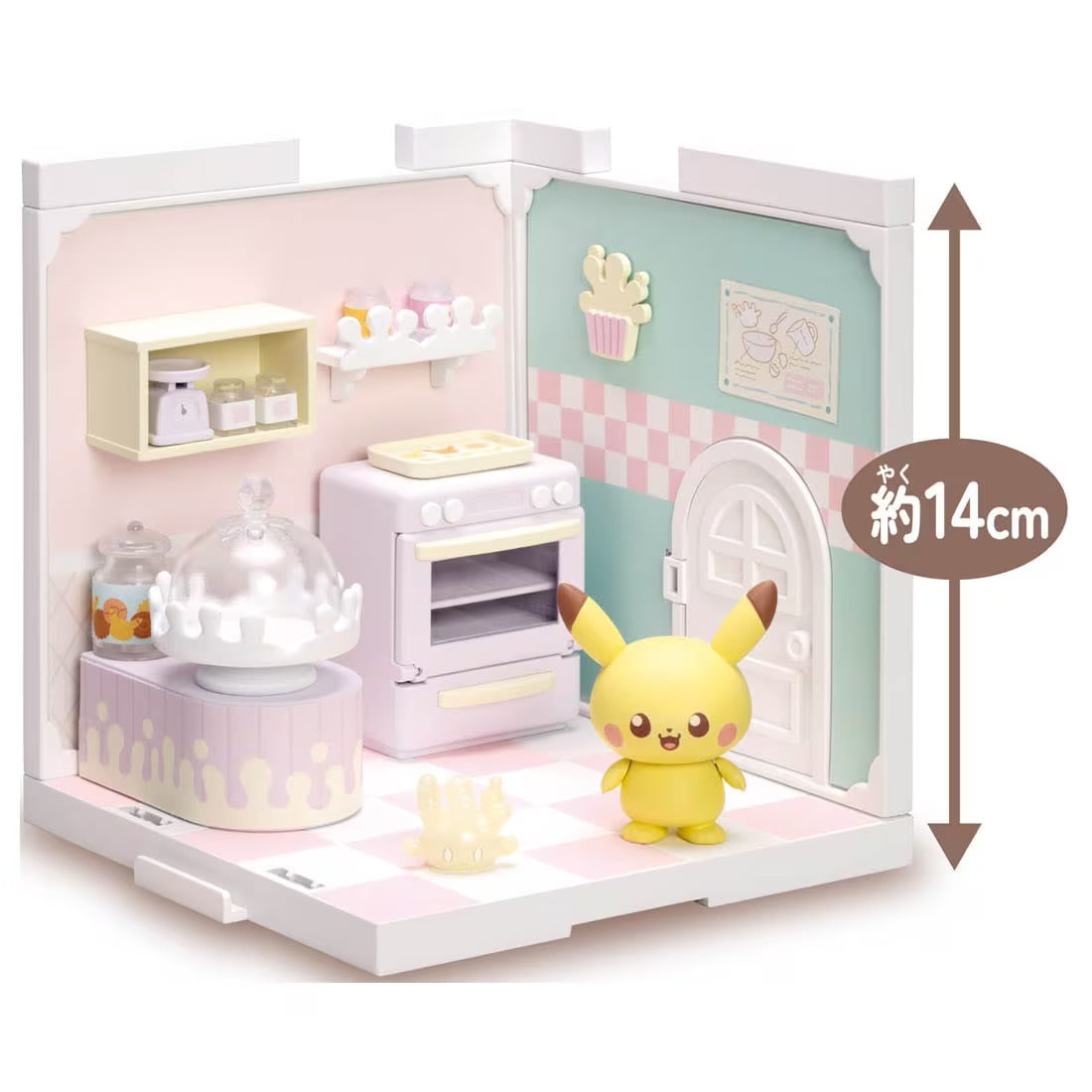 Takara Tomy Pokemon PokePiece House Kitchen Milcery & Pikachu set