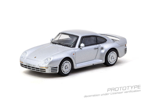 Load image into Gallery viewer, (Pre-order) Tarmac Works 1/64 Porsche 959 Silver Model Diecast Car

