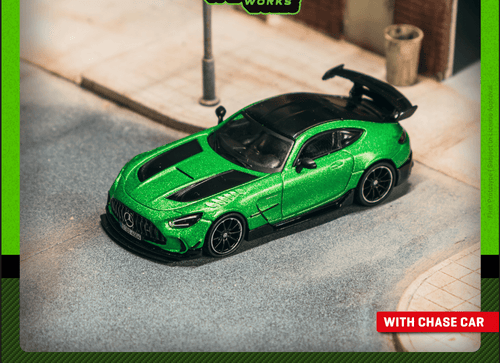 Load image into Gallery viewer, Tarmac Works 1:64 Mercedes-Benz AMG GT Black Series Green Model Car
