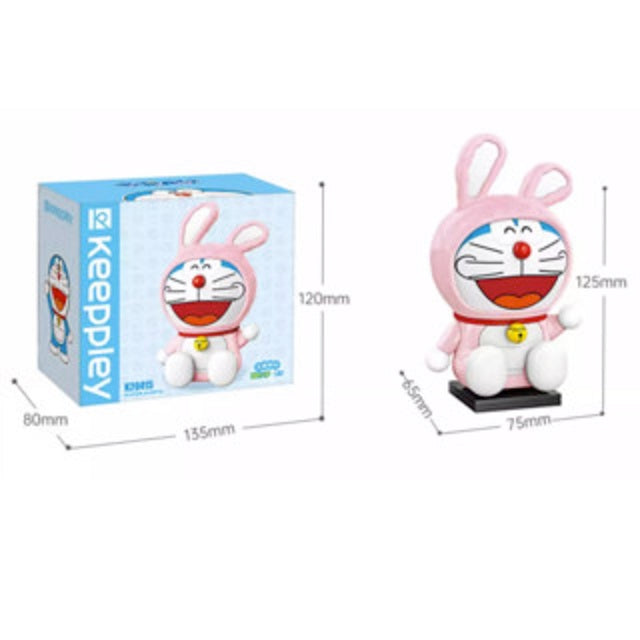 Qman Keeppley Building Blocks Toy #K20415 - Doraemon Pink Bunny