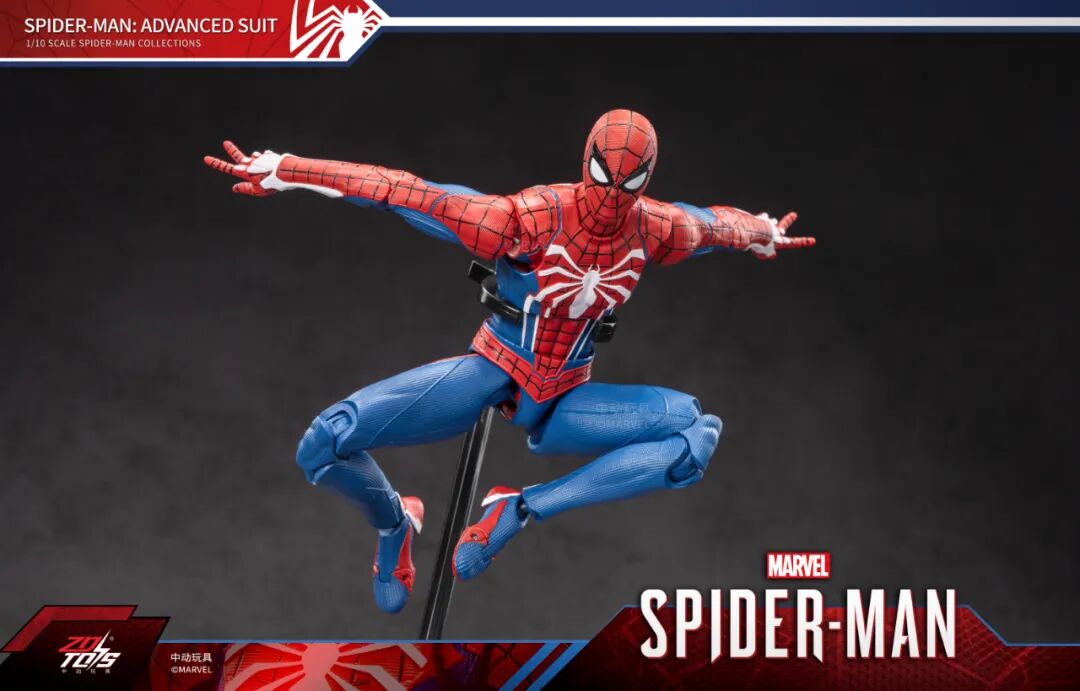 ZD Toys Marvel Avengers 1/10 Spider-Man Advanced Suit Action Figure Set