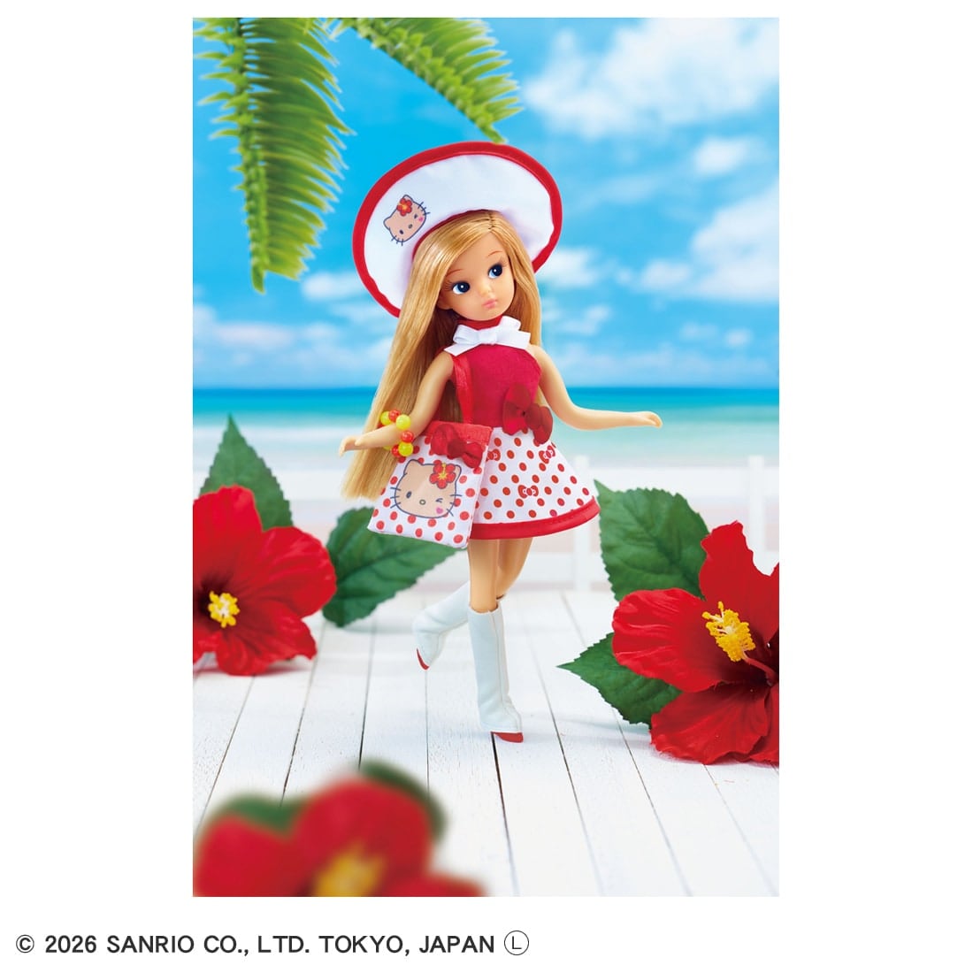 Takara Tomy Licca-chan Retro Licca Sun-tanned Kitty on Vacation Doll Set