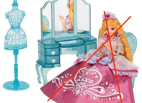 Load image into Gallery viewer, Takara Tomy Licca Chan Doll Accessory - LF-08 Princess Crystal Dresser Set
