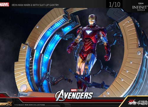 Load image into Gallery viewer, ZD Toys Marvel Avengers 1/10 MK6 With Suit-up Gantry Action Figure Set

