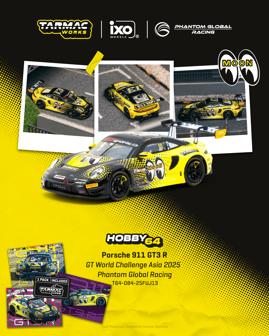 (Pre-order) Tarmac Works 1/64 Porsche 911 GT3 R GT World Challenge Asia 2025