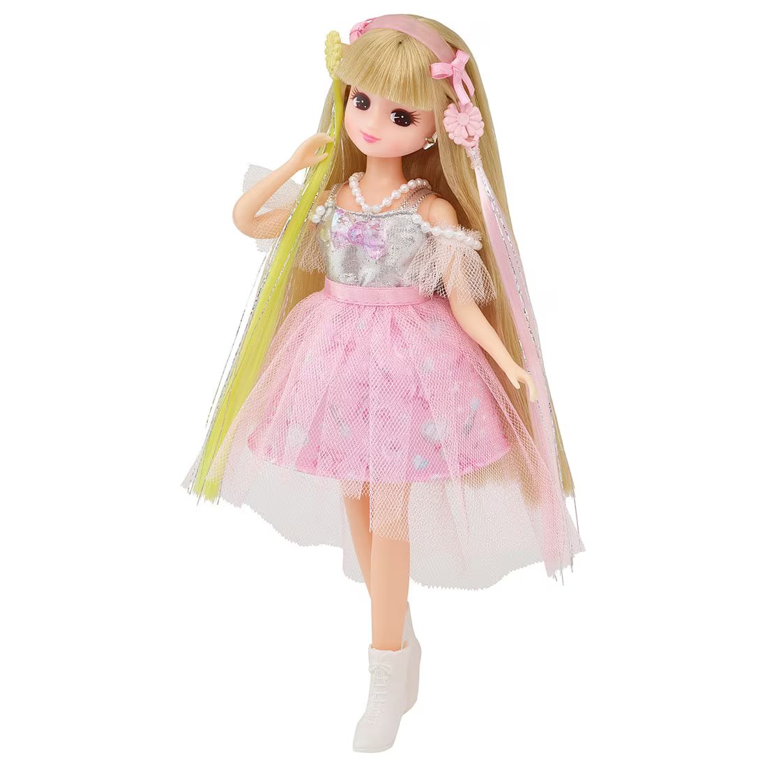 Takara Tomy Licca Hair Extensions Licca-chan Fav Pink Doll Set