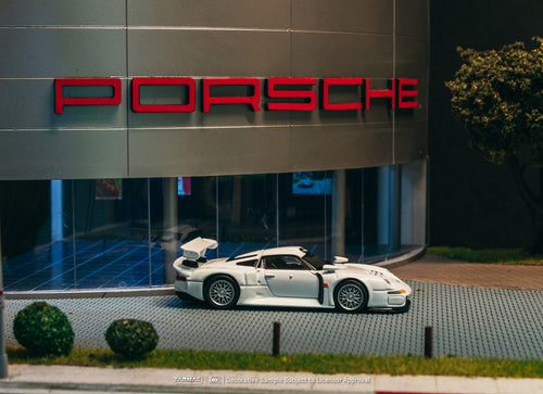 Load image into Gallery viewer, (Pre-order) Tarmac Works 1/64 Porsche 911 GT1 White with Taramc Cards Set
