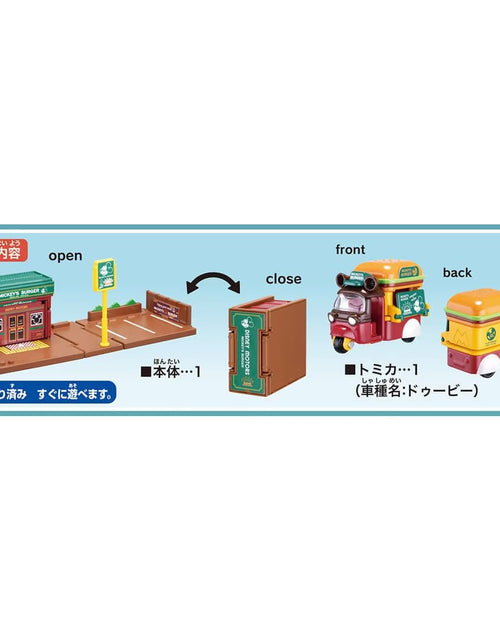 Load image into Gallery viewer, Takara Tomy Tomica Town Disney Motors SP 15th Mickey Hamburger Shop with Car
