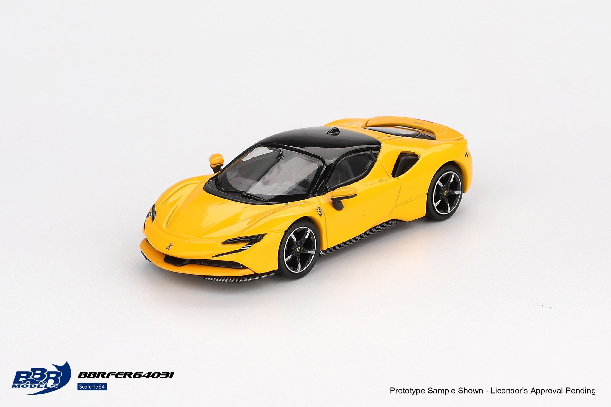 BBR 1/64 Ferrari SF90 Giallo Modena Diecast Model Car #BBRFER64031