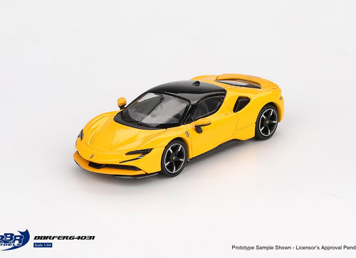 Load image into Gallery viewer, BBR 1/64 Ferrari SF90 Giallo Modena Diecast Model Car #BBRFER64031
