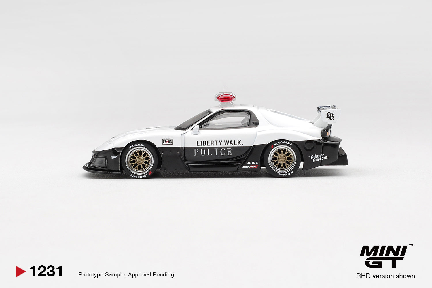 (Pre-order) Mini GT #1231 MAZDA RX-7 LB-Super Silhouette Police Diecast Model