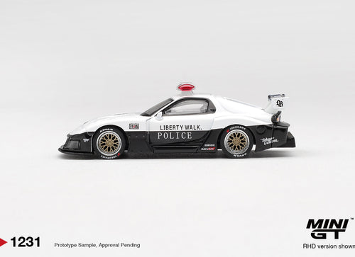 Load image into Gallery viewer, (Pre-order) Mini GT #1231 MAZDA RX-7 LB-Super Silhouette Police Diecast Model
