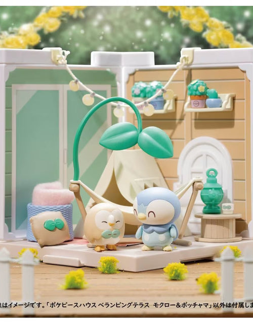 Load image into Gallery viewer, Takara Tomy Pokemon PokePiece House Velamping Terrace Rowlet &amp; Piplup Set
