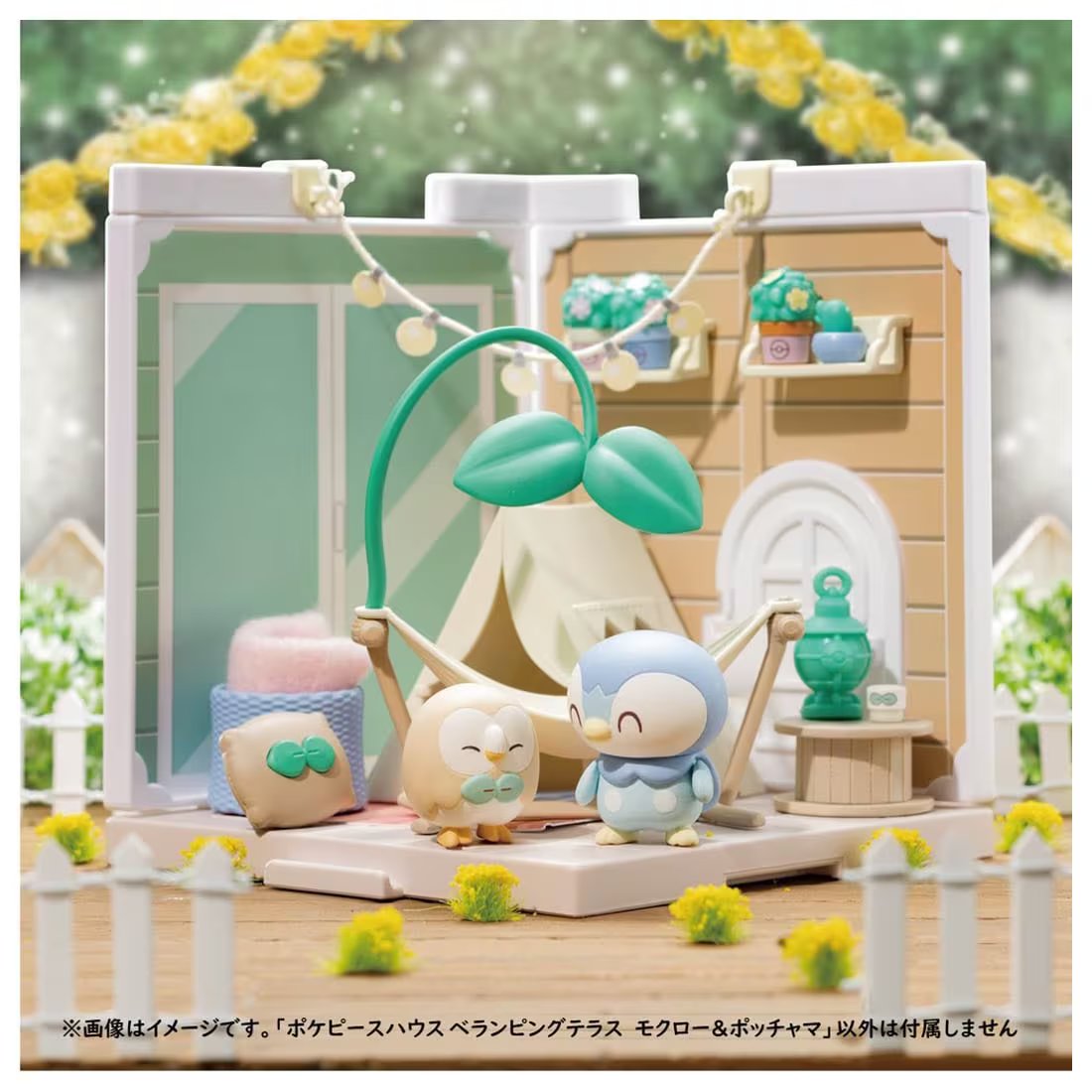 Takara Tomy Pokemon PokePiece House Velamping Terrace Rowlet & Piplup Set