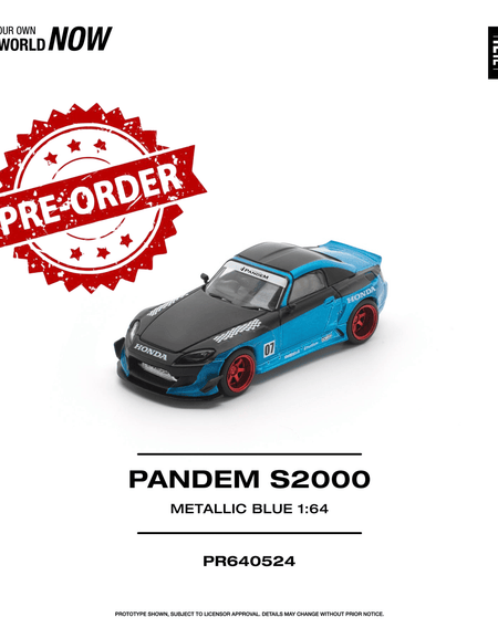 (Pre-order) POP RACE 1/64 PANDEM S2000 METALLIC BLUE Diecast Model Car
