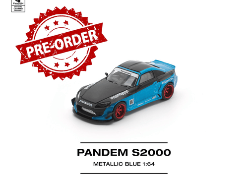 Load image into Gallery viewer, (Pre-order) POP RACE 1/64 PANDEM S2000 METALLIC BLUE Diecast Model Car
