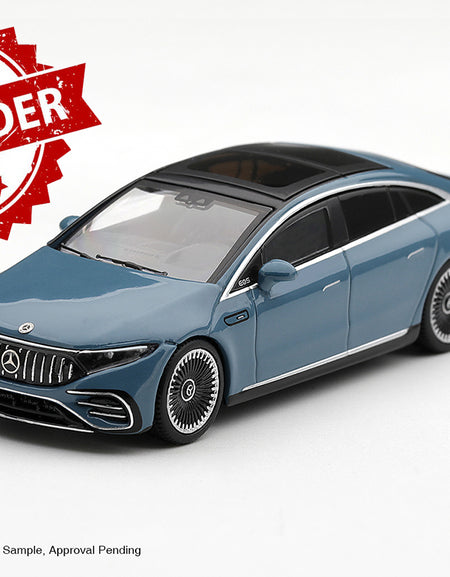 (Pre-order) Mini GT #1418 Mercedes-AMG EQS 53 Blue LHD Diecast Model Car