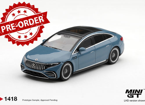 Load image into Gallery viewer, (Pre-order) Mini GT #1418 Mercedes-AMG EQS 53 Blue LHD Diecast Model Car
