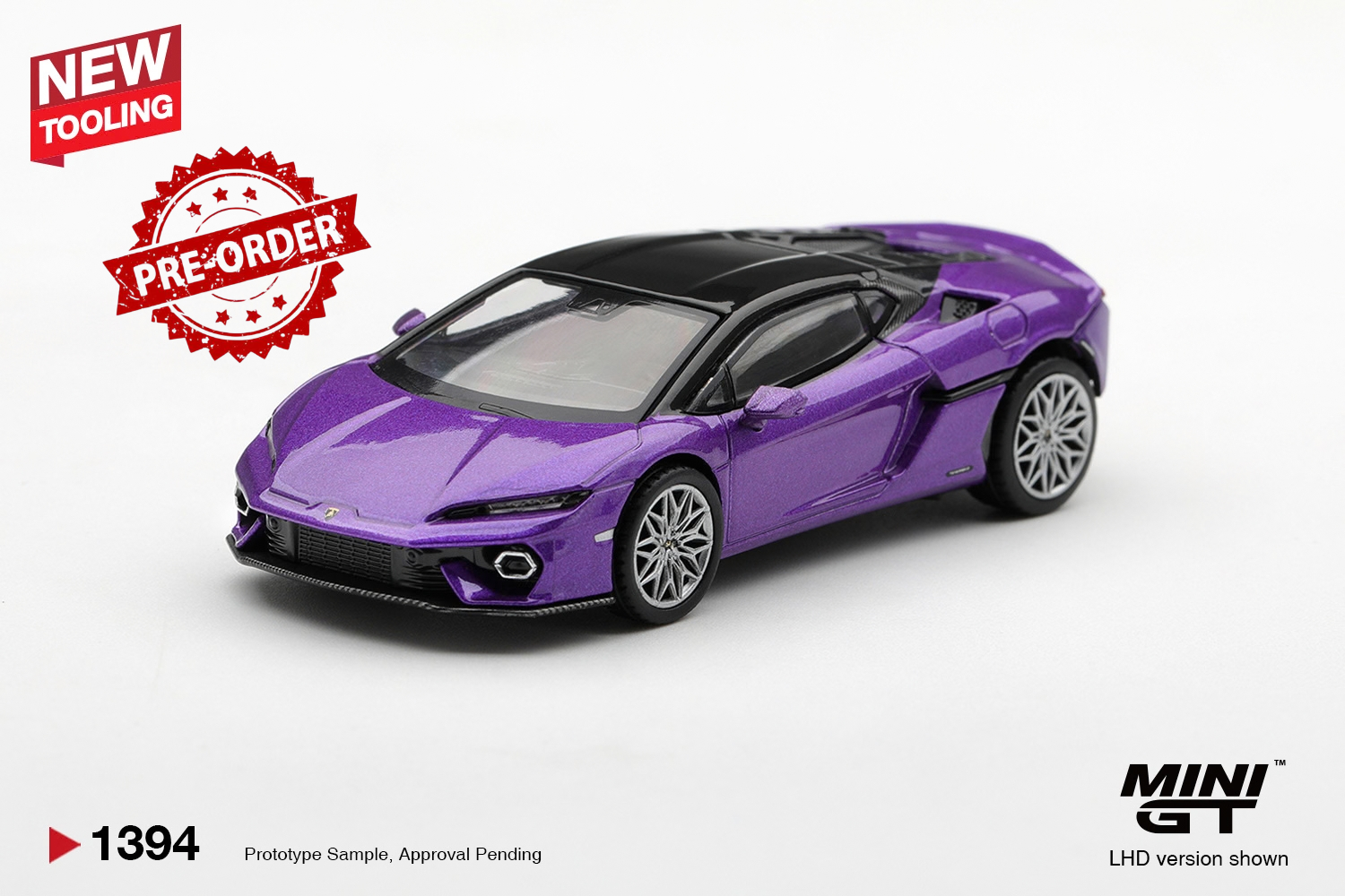 (Pre-order) Mini GT #1394 Lamborghini Temerario Viola Pasifae RHD Diecast Model