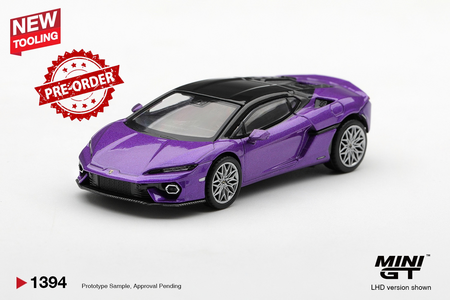 (Pre-order) Mini GT #1394 Lamborghini Temerario Viola Pasifae LHD Diecast Model