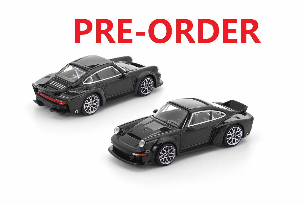 (Pre-order) POPRACE 1/64 SINGER DLS TURBO (ROAD) BLACK Diecast Model Car