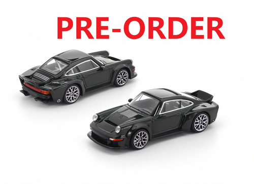 Load image into Gallery viewer, (Pre-order) POPRACE 1/64 SINGER DLS TURBO (ROAD) BLACK Diecast Model Car
